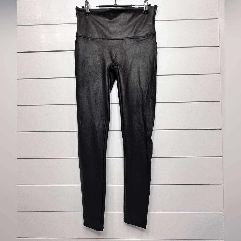 Spanx Black High-Waisted Women's Faux Leather Leggings